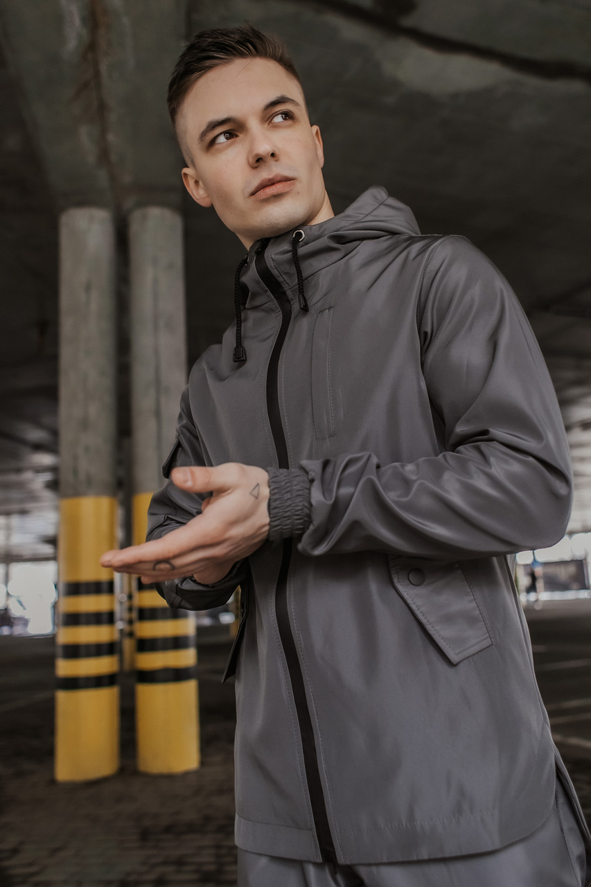 

Куртка мужская весенняя| осенняя ветровка Intruder "SoftShell Easy " серая XXXL