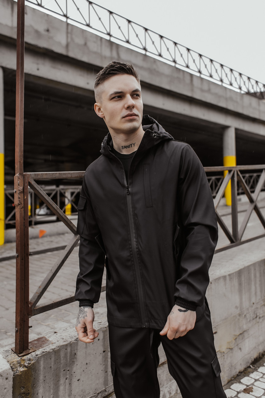 

Куртка мужская весенняя осенняя ветровка Intruder "SoftShell Easy " черная L