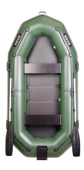

Лодка Bark B-280NP трехместная гребная, привальный брус, 4 ручки, фикс.сиденья, реечный настил, навесной транец