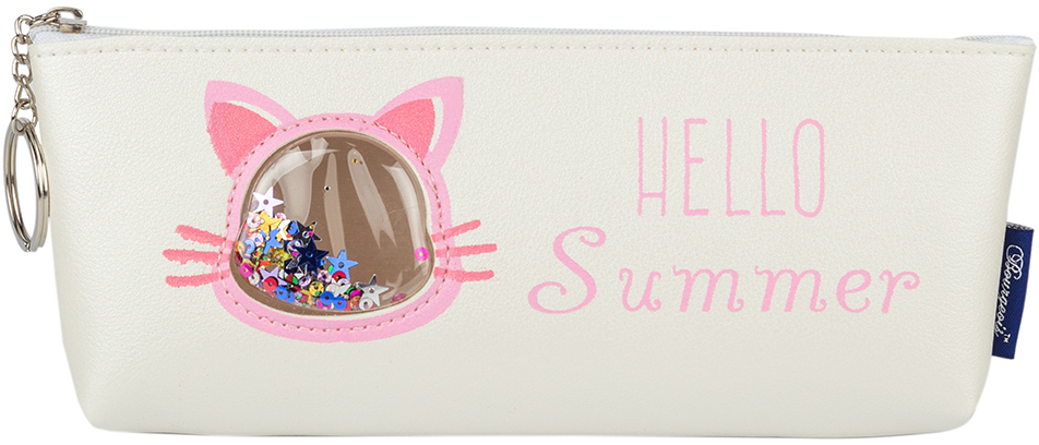 

Пенал Bourgeois 212Х-WT мягкий на молнии искусственная кожа белый 22х8х4 см (РП170/2) (6941078773110)