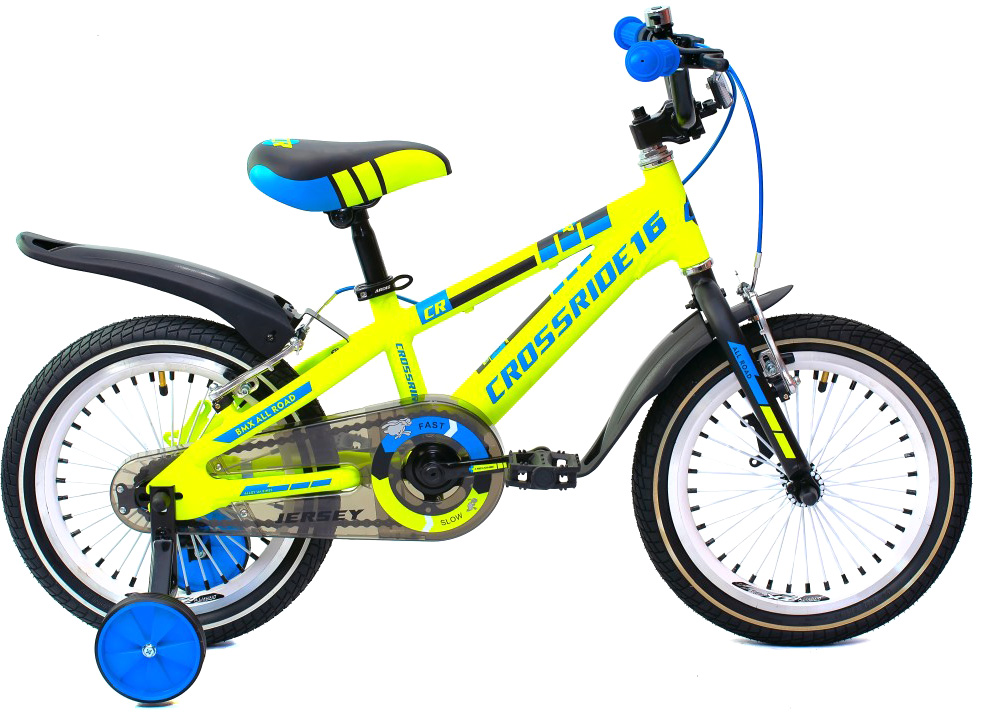 Акція на Детский велосипед Crossride Jersey 16" 9" 2021 Салатовый (0455) від Rozetka UA