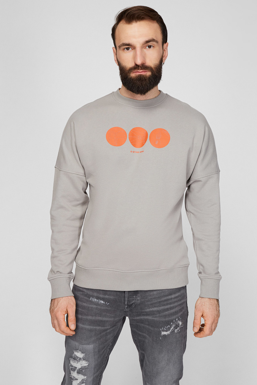 

Мужской серый свитшот Object Graphic G-Star RAW XL D19172,A613