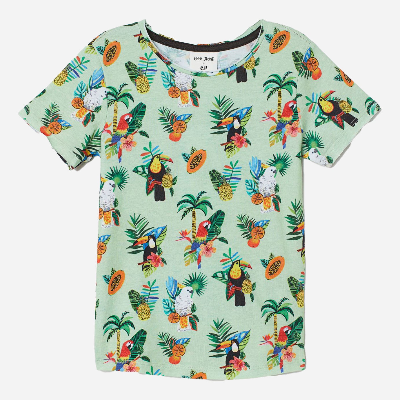 

Футболка H&M 2104-8642881 110-116 см Светло-зеленый/Принт (hm07587924881)