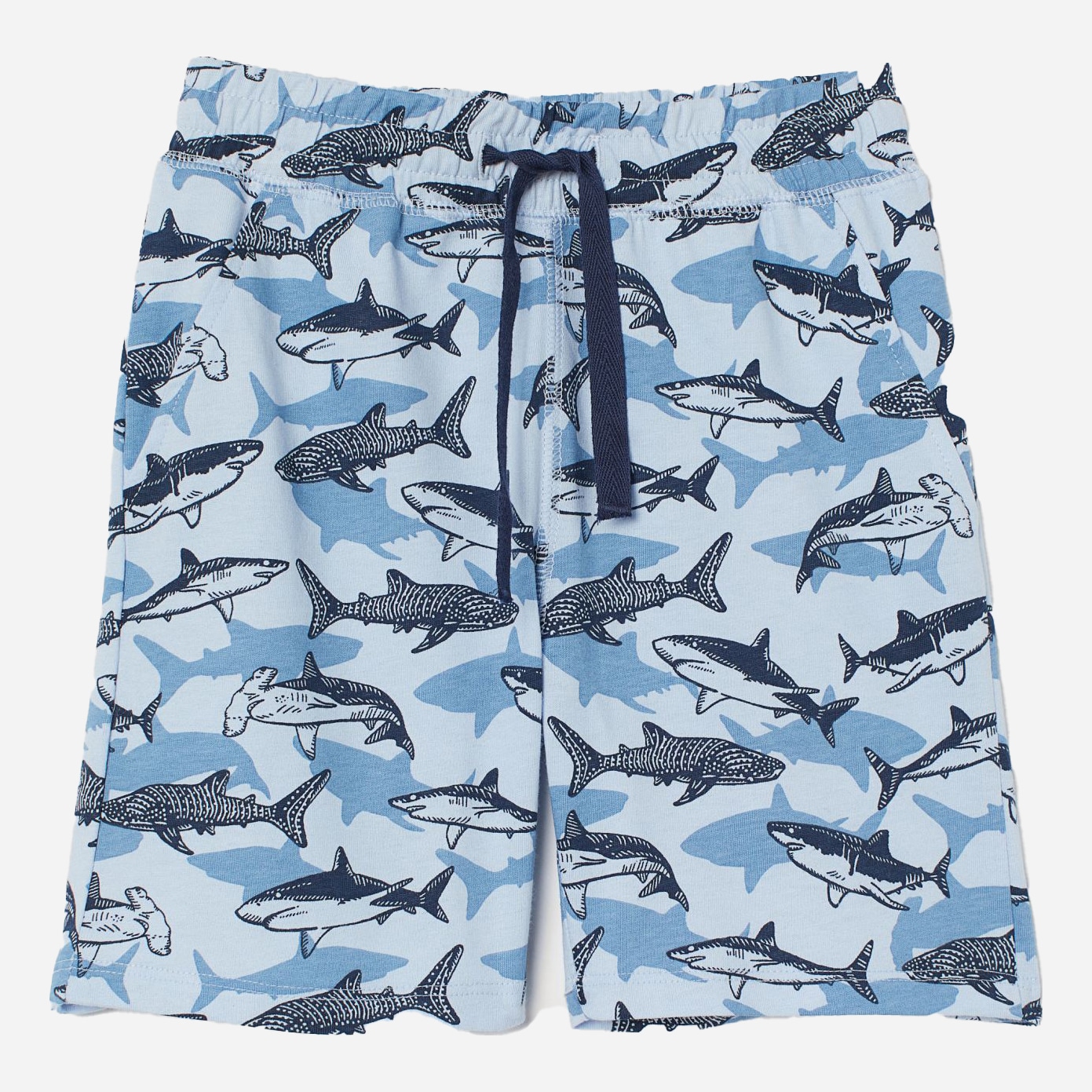 

Шорты H&M 3103-7914891 92 см Синий/Акулы