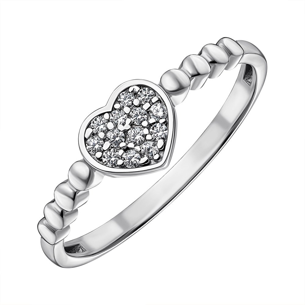 

Серебряное кольцо с фианитами 000148630 16.5 размера