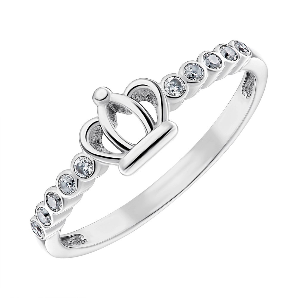 

Серебряное кольцо с фианитами 000148733 16.5 размера