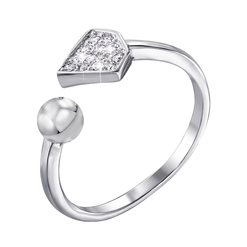 

Серебряное кольцо с фианитами 000123460 б/р размера