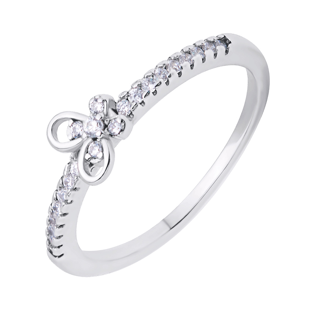 

Серебряное кольцо с фианитами 000118395 17.5 размера