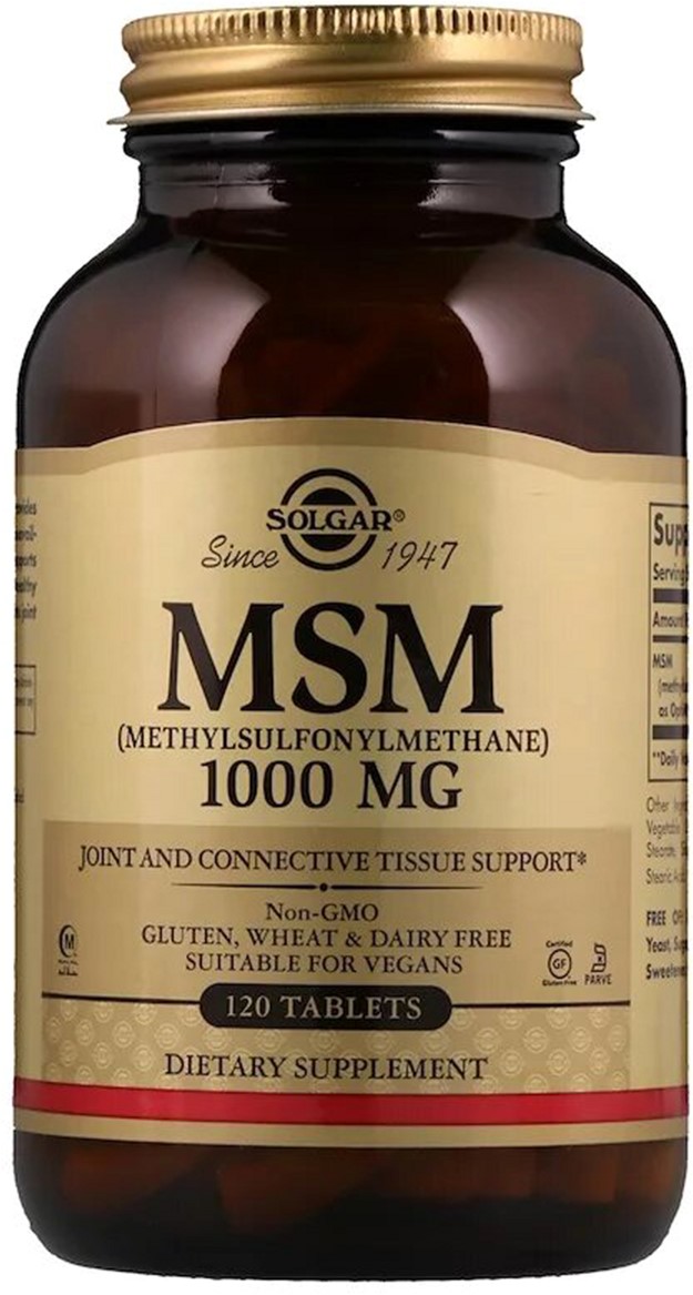 

Сера, Solgar MSM (Methylsulfonylmethane), 1000 мг, 120 таблеток (33984017344)