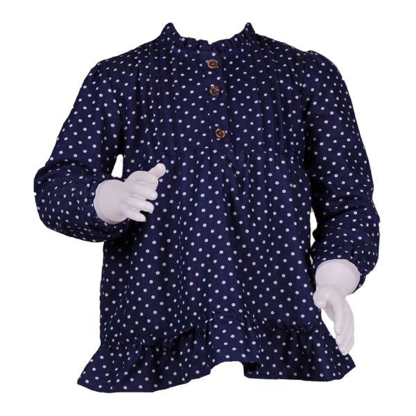 

Туника джинсовая в горошек 7 лет (122 см) Z 50134-jeans темно синий цвет