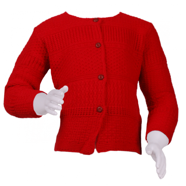 

Кофта разной вязки на пуговицах 3 года (98 см) Z 20028-red красный цвет