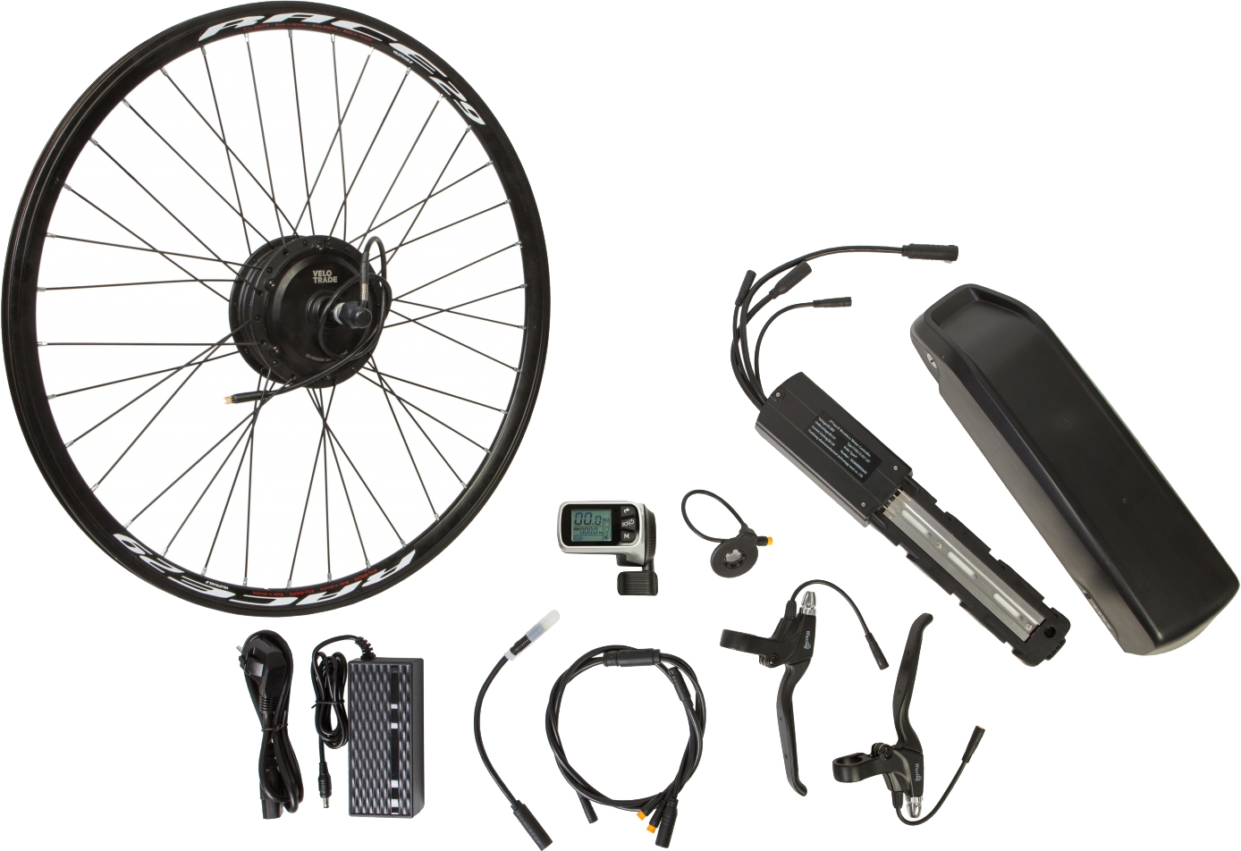 

Электрический велонабор на раму Velotrade Мотор-колесо 26" задний редуктор 500 Вт 48 В 12.5 Ач 20 A (ELBK-059)