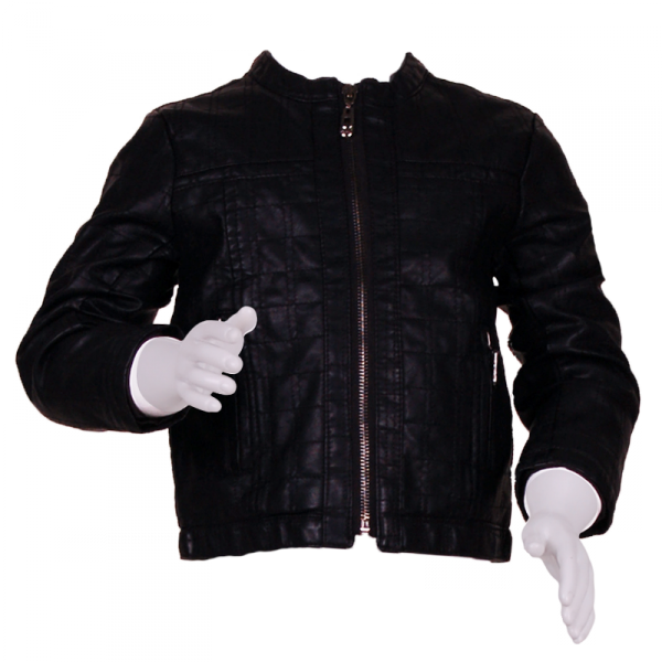 

Куртка кожаная стеганная 3 года (98 см) Z 10041-black черный цвет