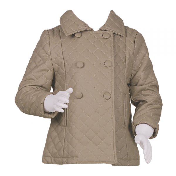 

Стильное детское стёганное пальто 5 лет (110 см) O 10145-beige бежевый цвет