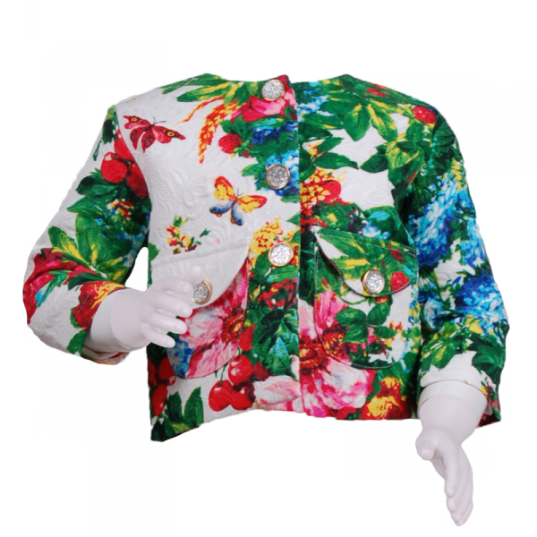 

Пиджак с цветочным принтом 4 года (104 см) O 10193-flowers красный цвет