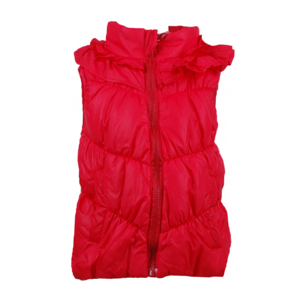 

Детская дутая жилетка с рюшами 3 года (98 см) O 10057-red красный цвет