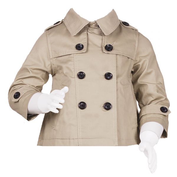 

Плащ на пуговицах с воротником 5 лет (110 см) Z 10095-beige бежевый цвет