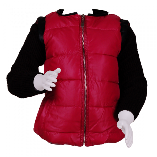 

Куртка с темными рукавами 2 года (87 см) O 10149-pink черный цвет