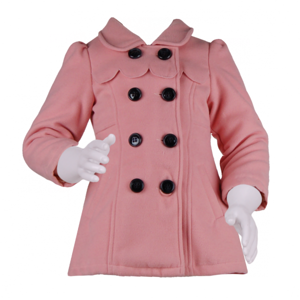 

Стильное пальто для девочки 4 года (104 см) Z 10125-pink светло розовый цвет