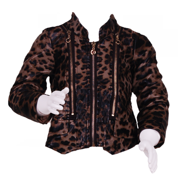 

Куртка с леопардовым принтом 4 года (104 см) O 10124-leopard черный цвет