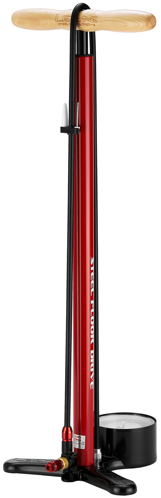 

Підлоговий насос Lezyne STEEL FLOOR DRIVE Манометр 3,5" Червоний 220psi Y13