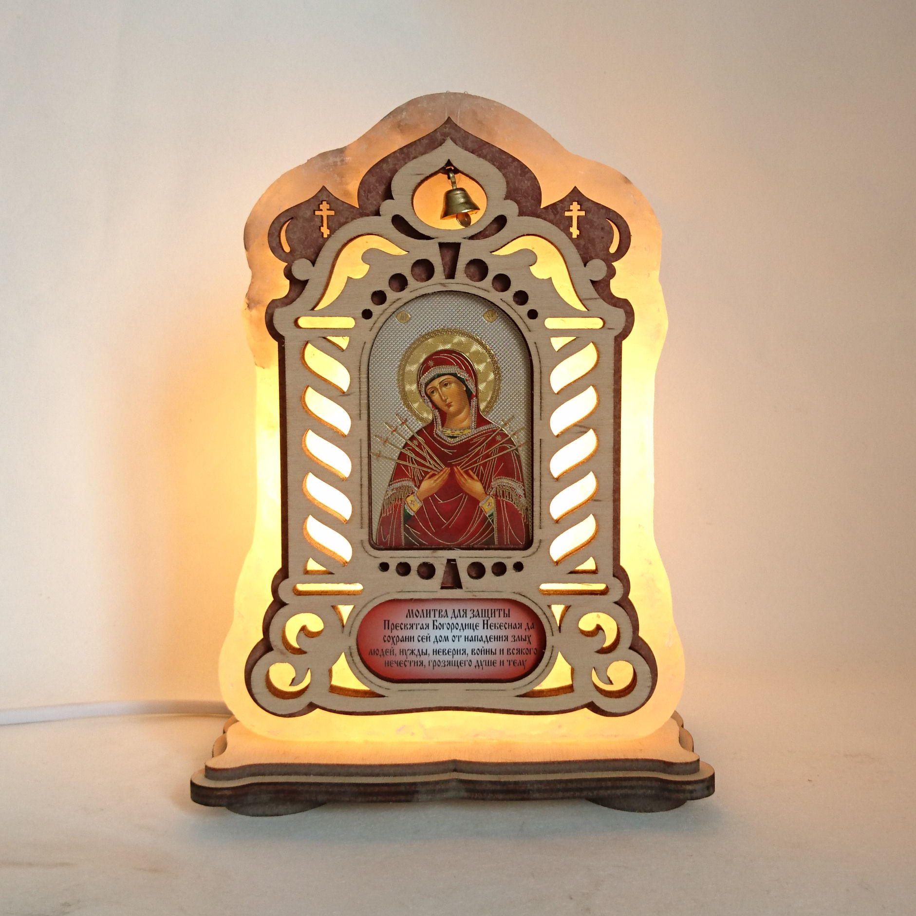 

Соляная лампа EcoDecorLamp Икона большая Семистрельная