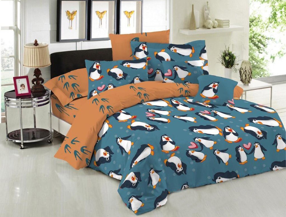 

Простынь MirSon Бязь Premium 17-0493 Penguins 180x220 см