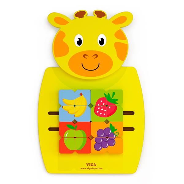 

Бізіборд Viga Toys Жираф із фруктами (50680)