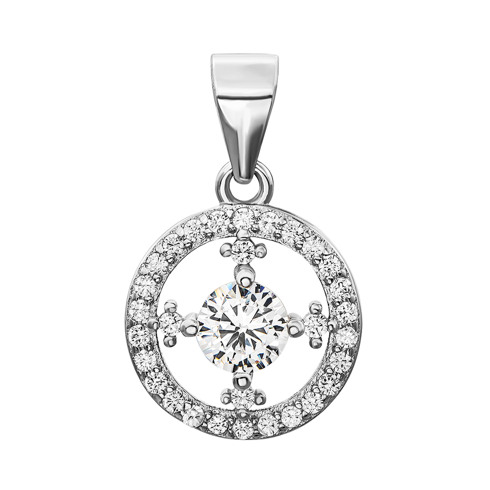 

Серебряная подвеска с фианитами 000137321