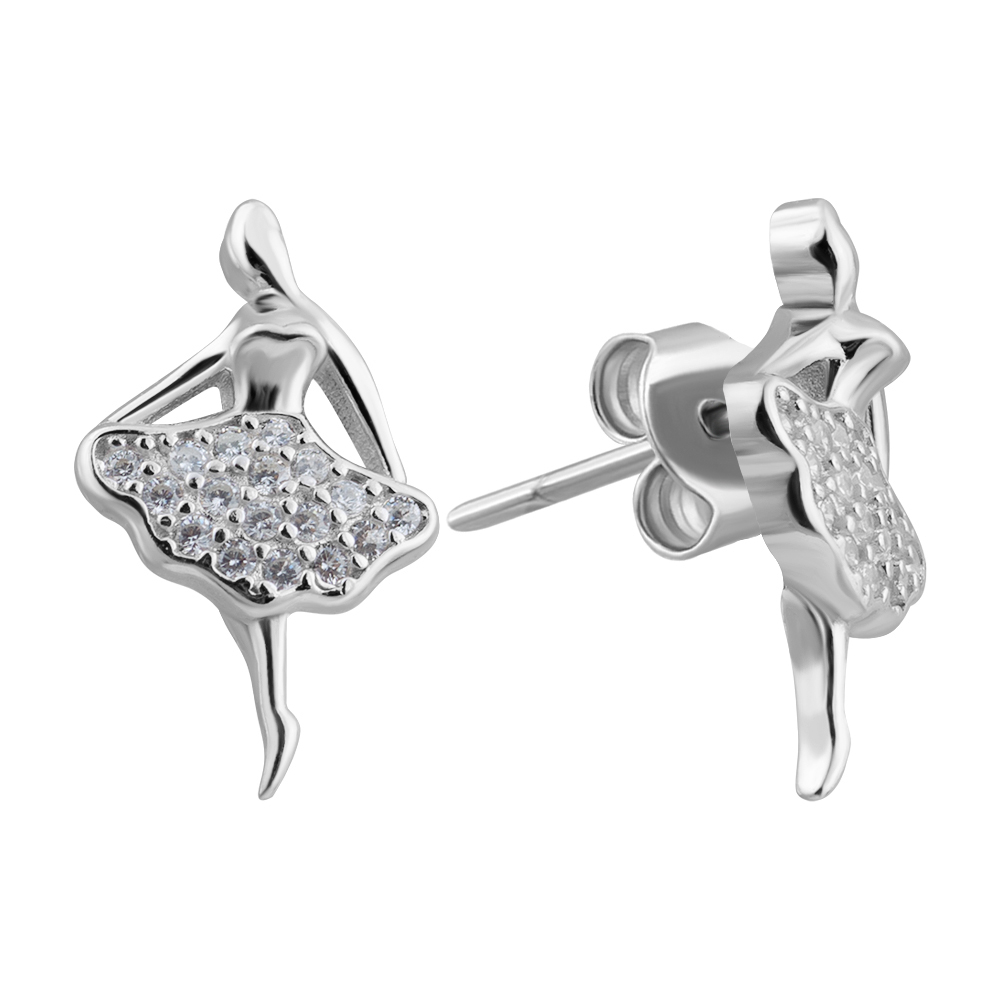 

Серебряные серьги с фианитами 000132452