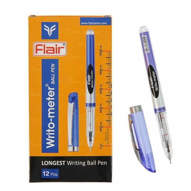 

Набор ручек шарикових FLAIR Writometer ball 10км синяя (26110) 12 шт в упаковке