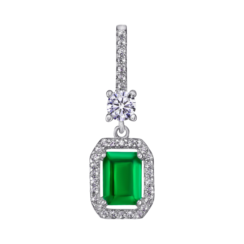 

Серебряная подвеска с агатом и цирконием 000125145