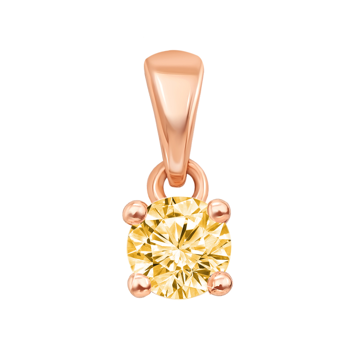 

Кулон из красного золота с желтым кристаллом Swarovski 000133884