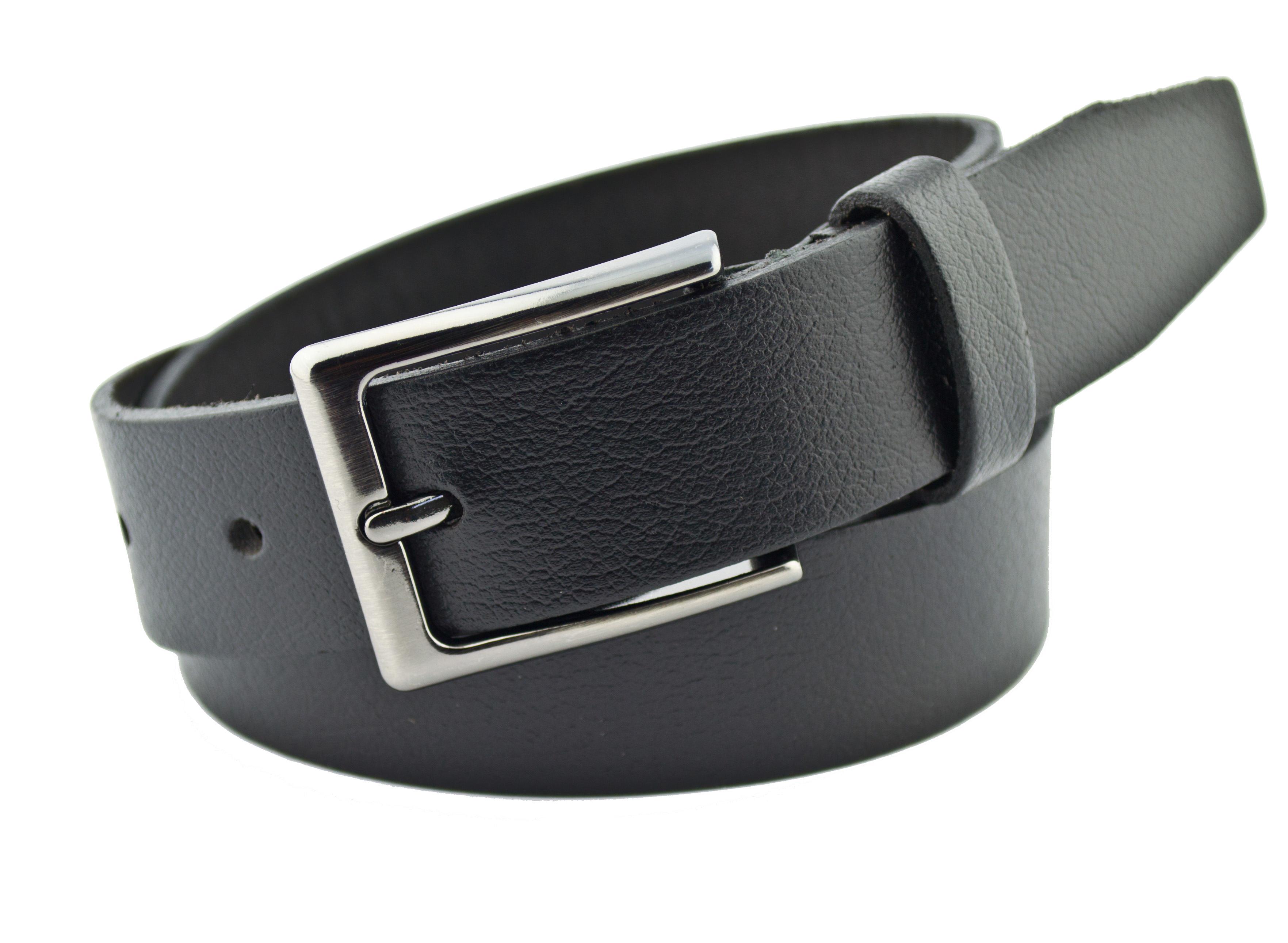 

Детский кожаный ремень Real Leather 3 см для брюк черный 85-105 см