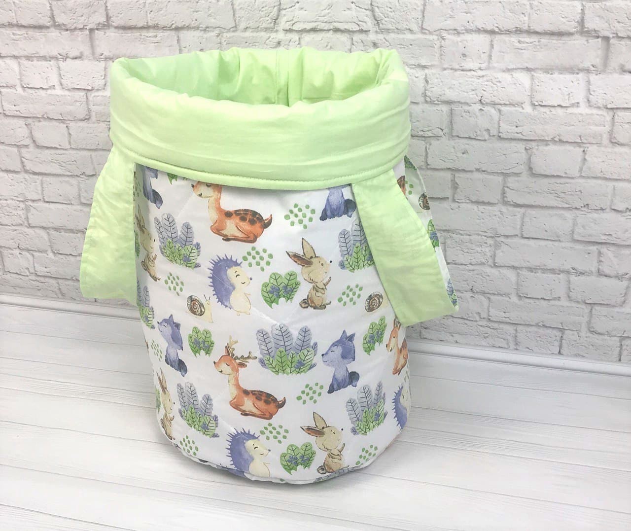 

Корзина для игрушек Moon Time Зверюшки с салатовым 50*35 см
