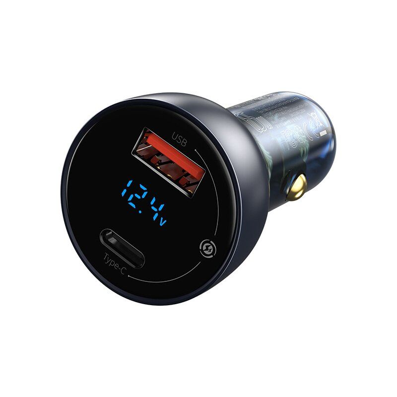 

Зарядное устройство в авто с быстрой зарядкой Baseus Particular Digital Display QC+PPS Dual Quick Charger 65W Dark Gray