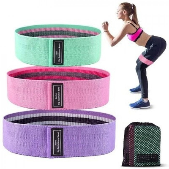 

Фитнес резинки Zakerda Hip Resistance Band (Комплект из 3 штук)