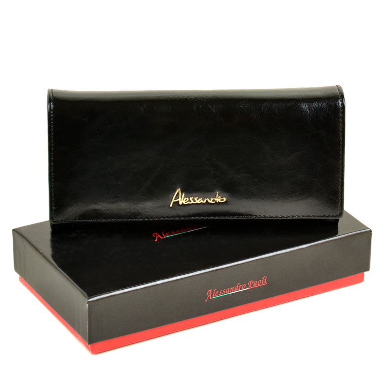 

Женский кожаный кошелек ALESSANDRO PAOLI W0807 черный