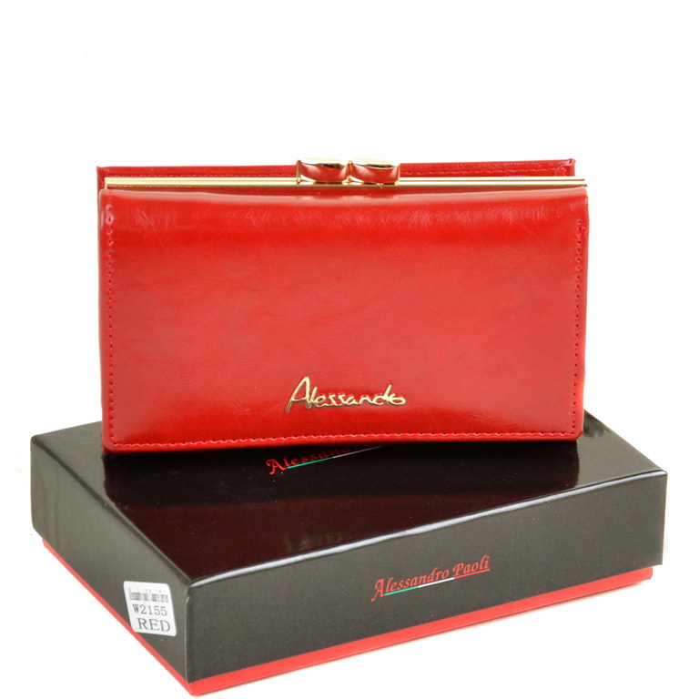 

Женский кожаный кошелек ALESSANDRO PAOLI W2155 красный