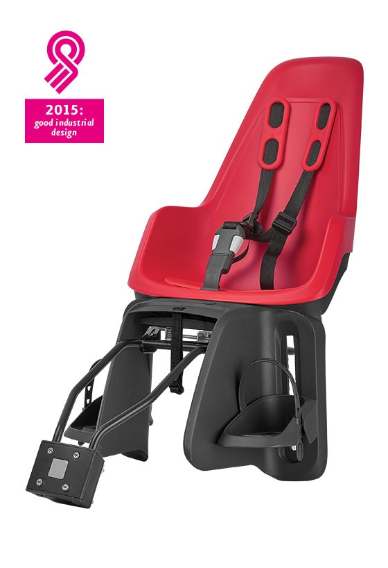 

Дитяче заднє велокрісло на раму або багажник Bobike ONE Maxi Strawberry Red