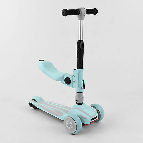 

Самокат трехколесный с сидением MAXI, колеса PU со светом (голубой) Best Scooter (ST-17905)