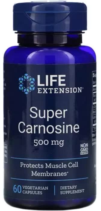 

Супер Карнозин, Super Carnosine, Life Extension, 500 мг, 60 вегетарианских капсул (737870202066)