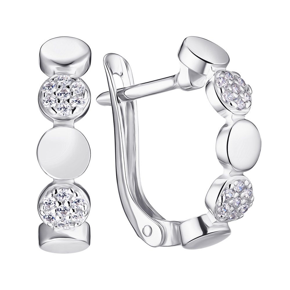 

Серебряные серьги с фианитами 000148576