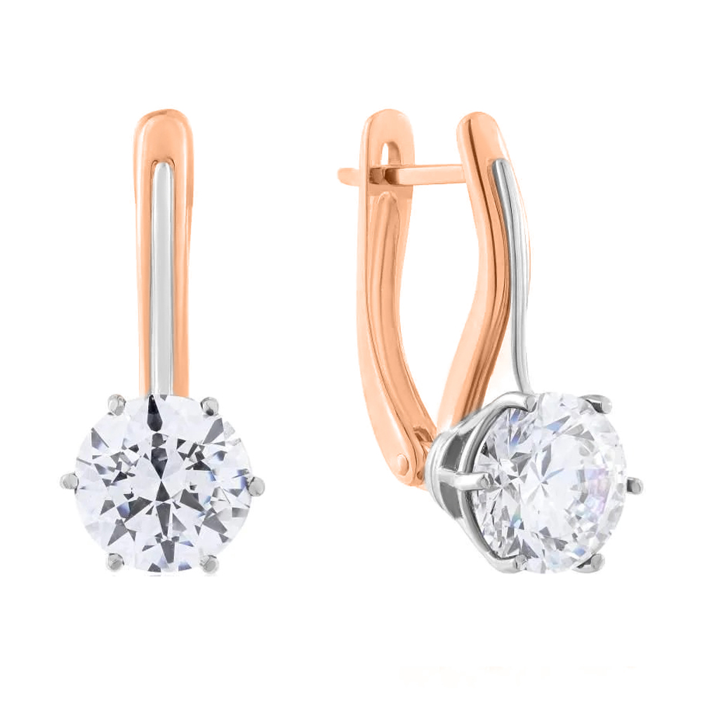 

Золотые серьги с цирконием Swarovski 000053426