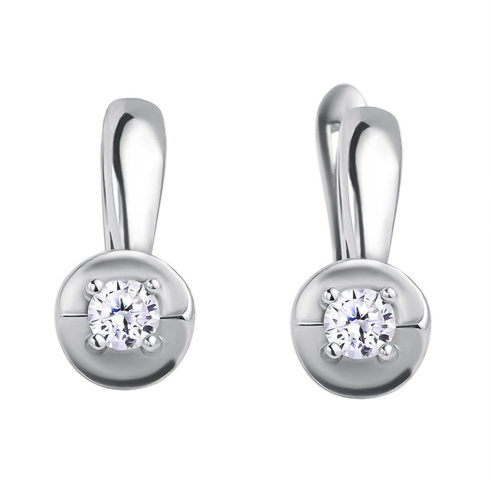 

Серебряные серьги с фианитами 000118042