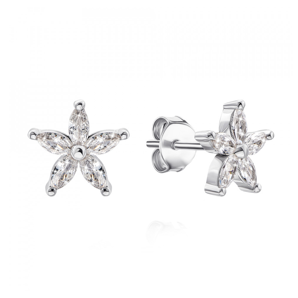 

Серебряные серьги с фианитами 000135429