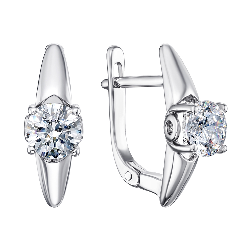 

Серебряные серьги с цирконием Swarovski 000122195