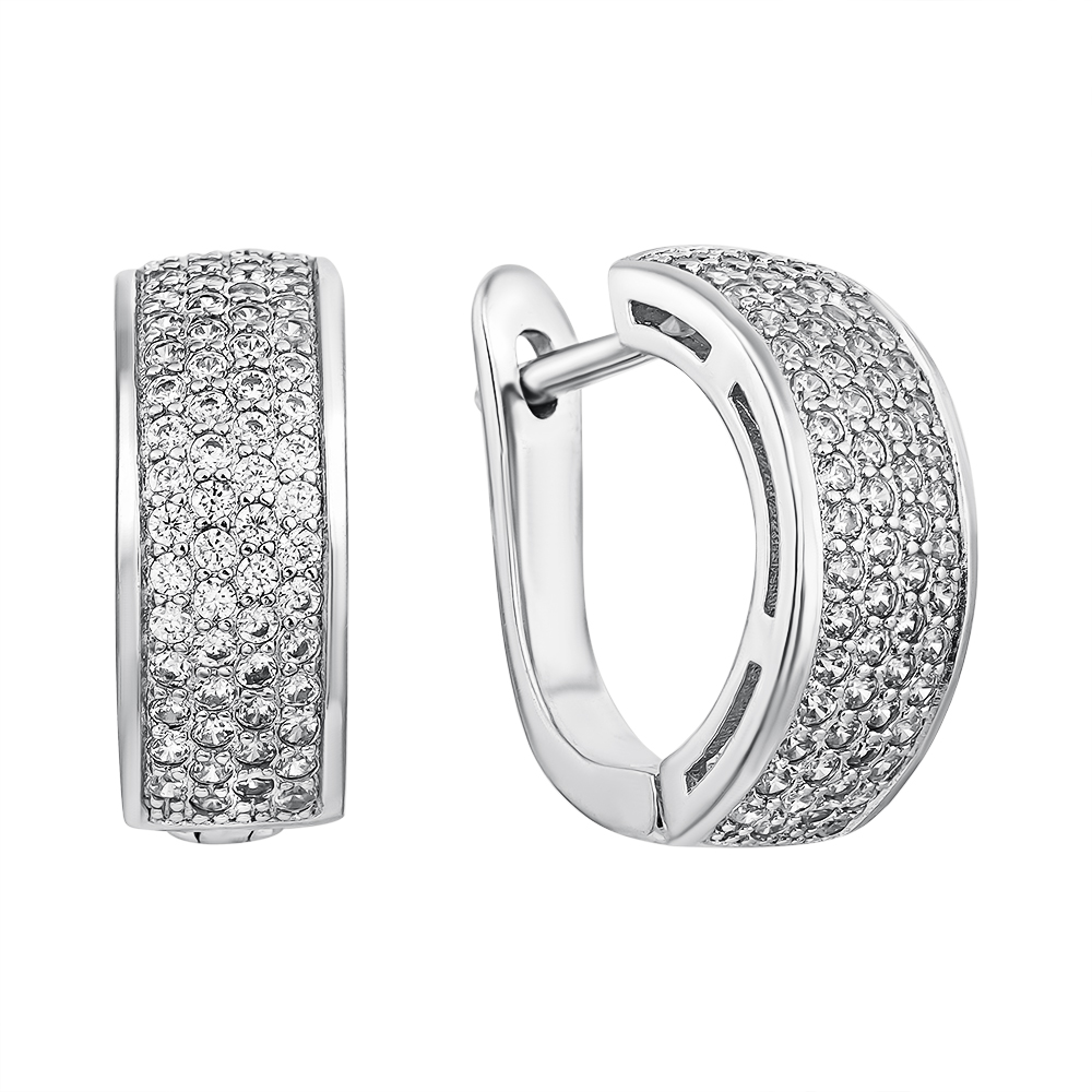

Серебряные серьги с фианитами 000024668