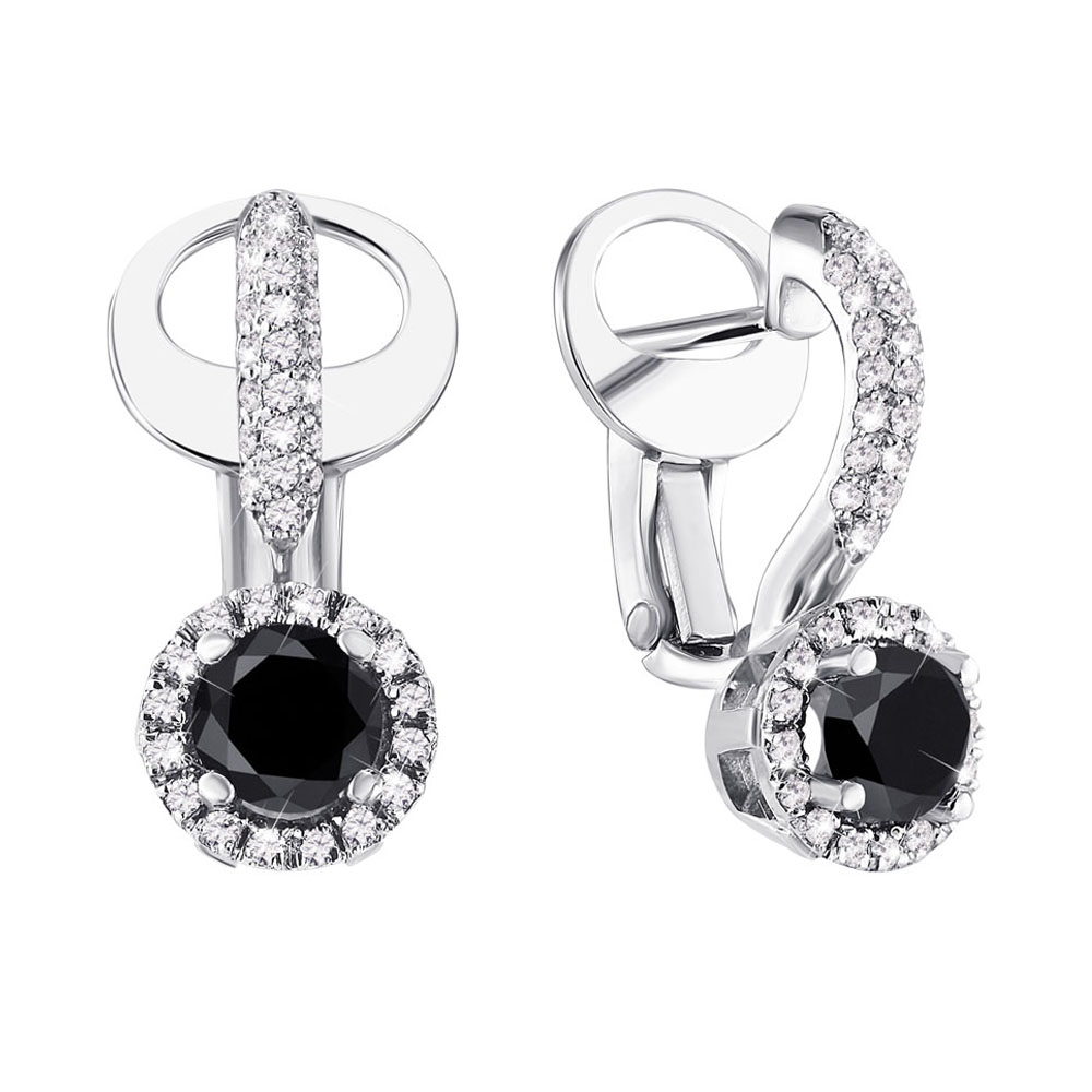 

Серьги из белого золота с бриллиантами 000140432