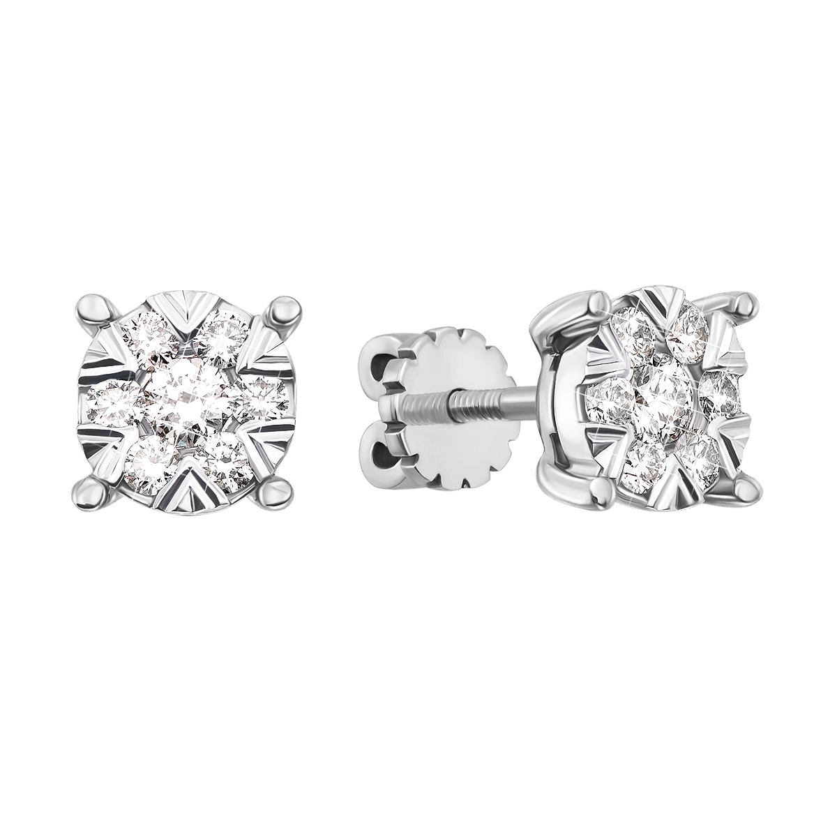 

Серьги из белого золота с бриллиантами 000135534